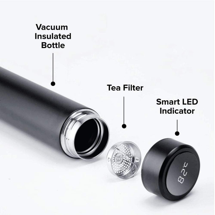 TEMPSMART™ - LCD INSULATED STAINLESS STEEL FLASK